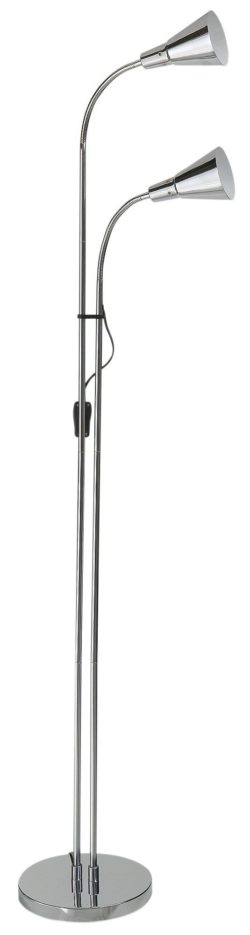 Collection - Twin Head - Floor Lamp - Chrome